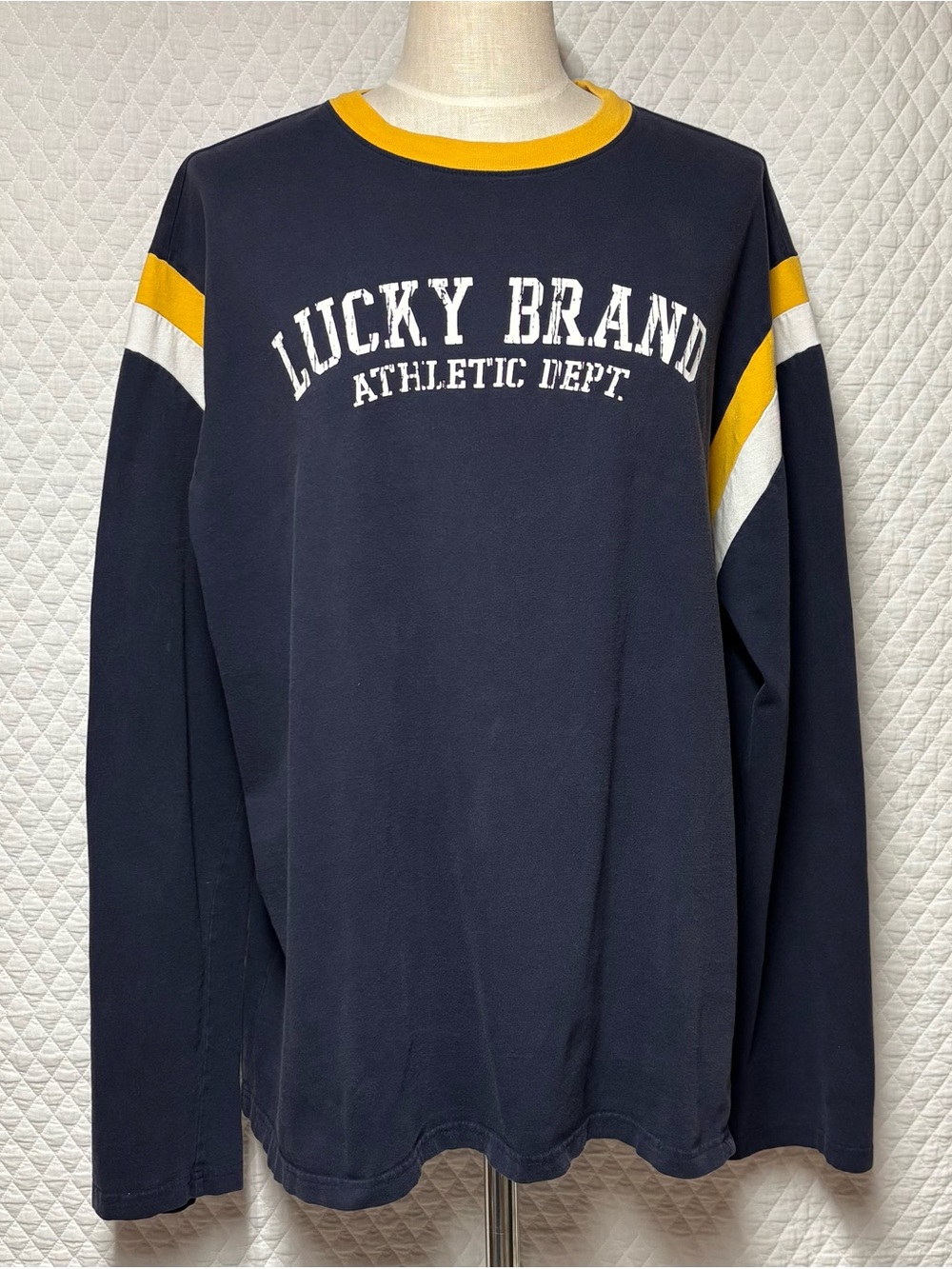 Lucky Brand Navy Crewneck Tee Shirt Unisex XL